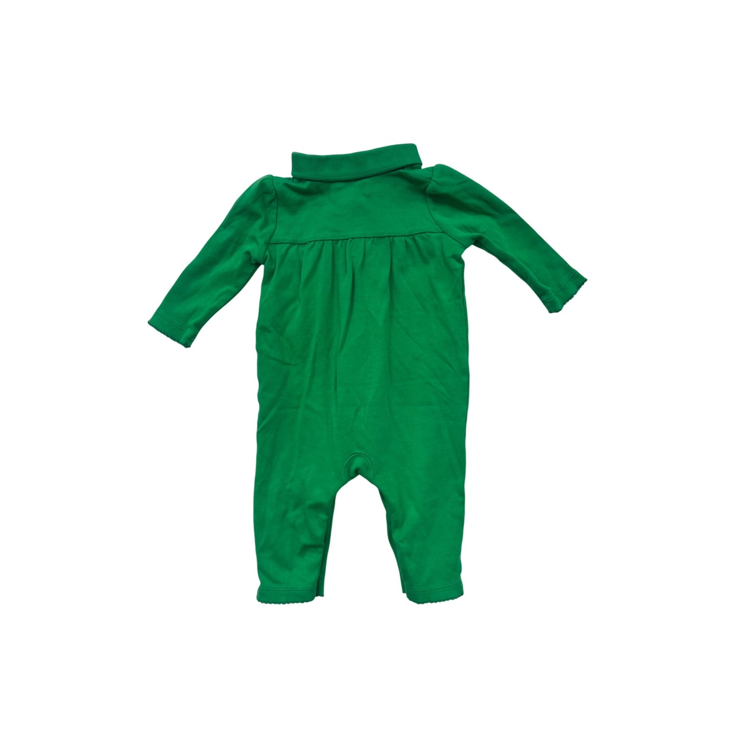 6M Ralph Lauren Green Long Sleeve Baby Bodysuit #6564