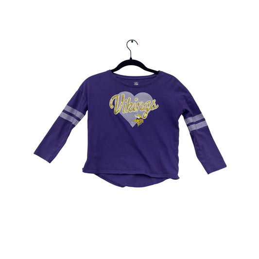 NFL Team Apparel Minnesota Vikings Girls  Medium Long Sleeve Shirt#6281