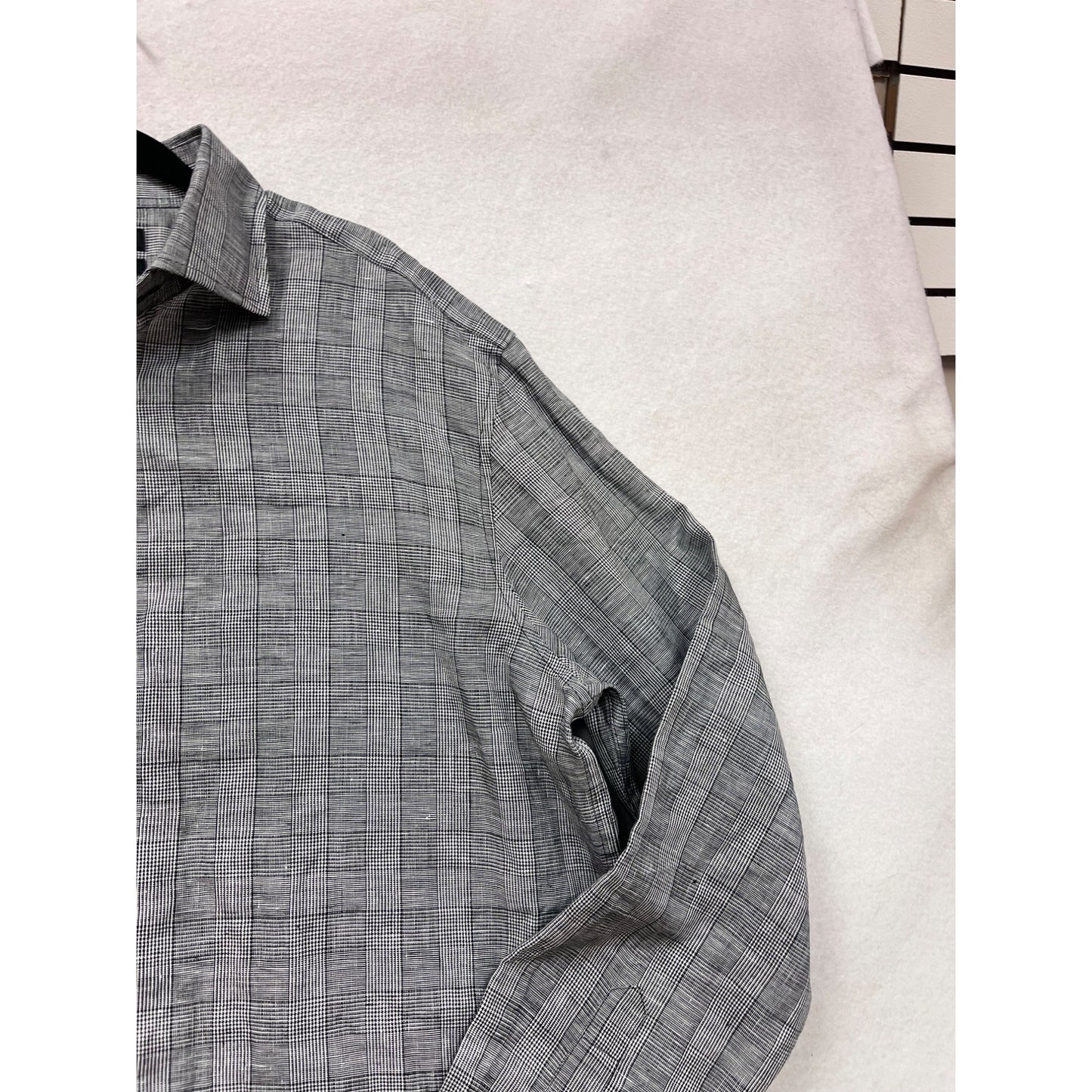 Banana Republic Tailored Slim Fit Plaid Button-Up Shirt XL Tall #8673