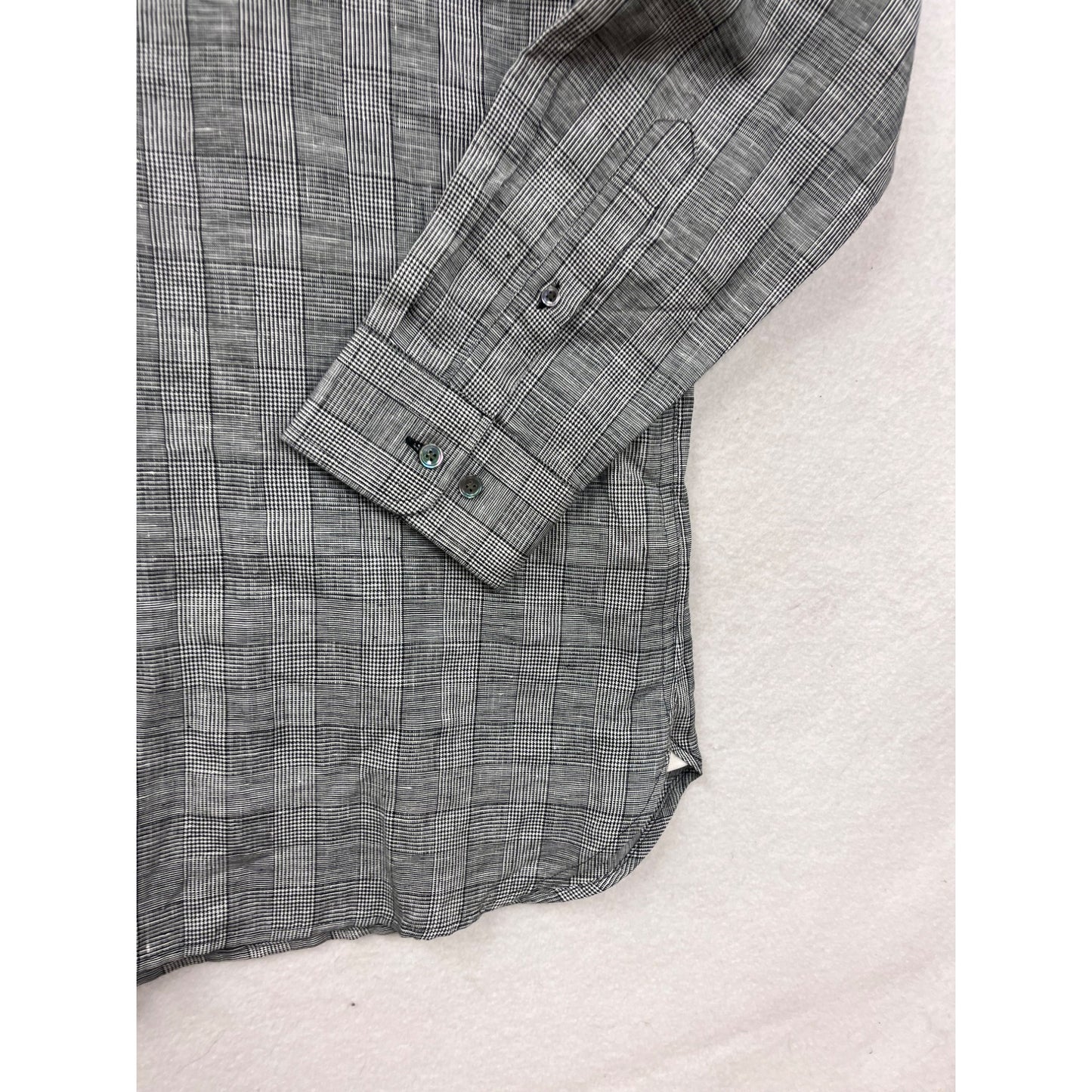 Banana Republic Tailored Slim Fit Plaid Button-Up Shirt XL Tall #8673