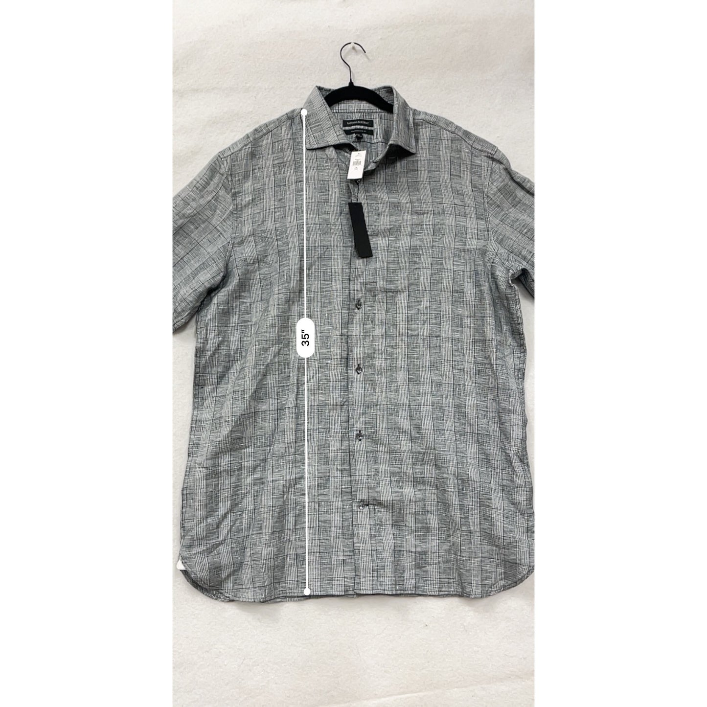 Banana Republic Tailored Slim Fit Plaid Button-Up Shirt XL Tall #8673