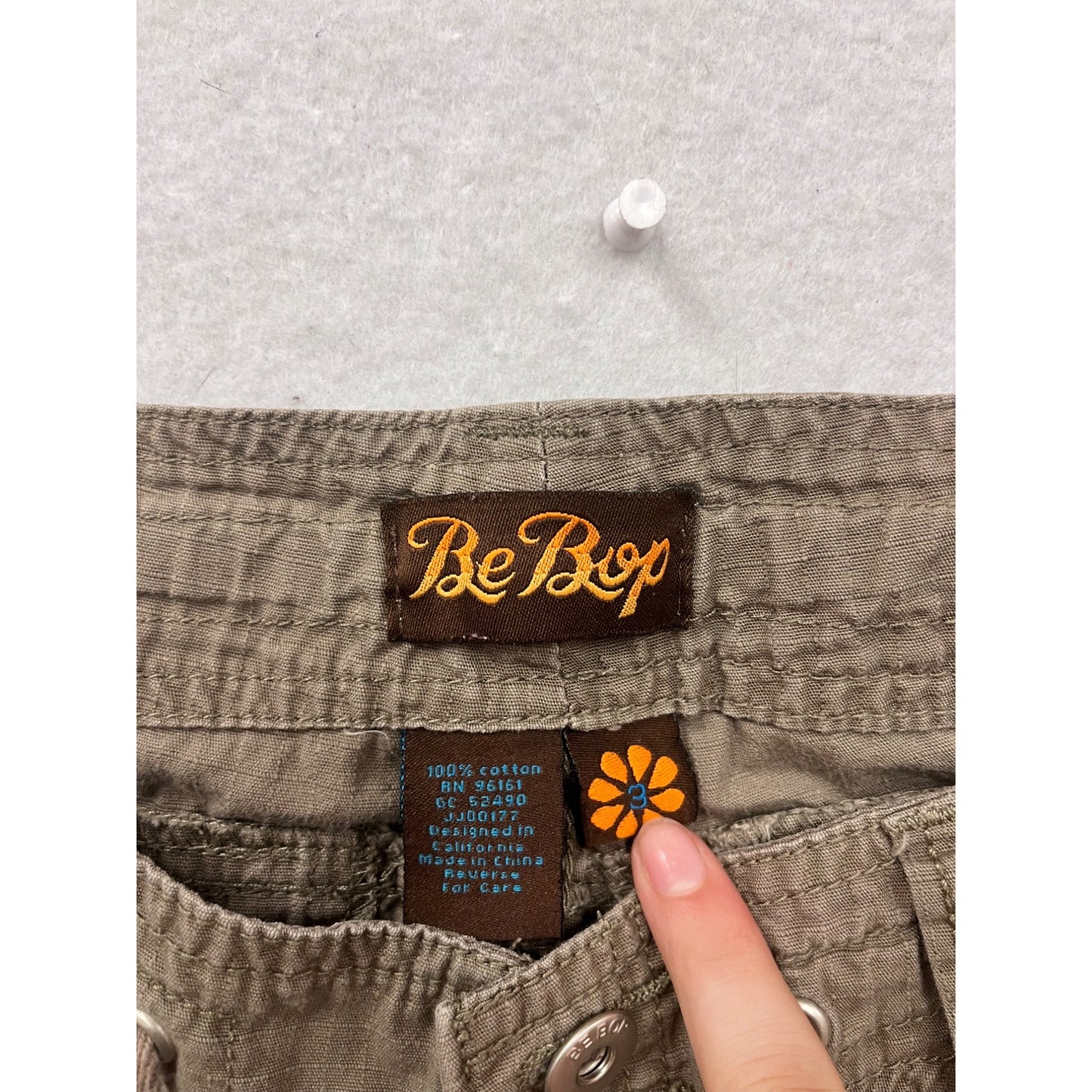 Be Bop Khaki Brown Capri Pants Size 3 #8620