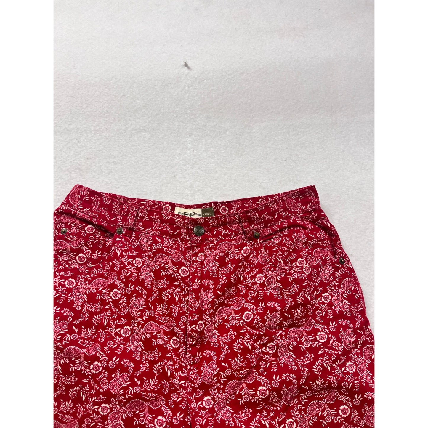 Everyone Twill Womens Floral Crop Pants Size 12 #259A