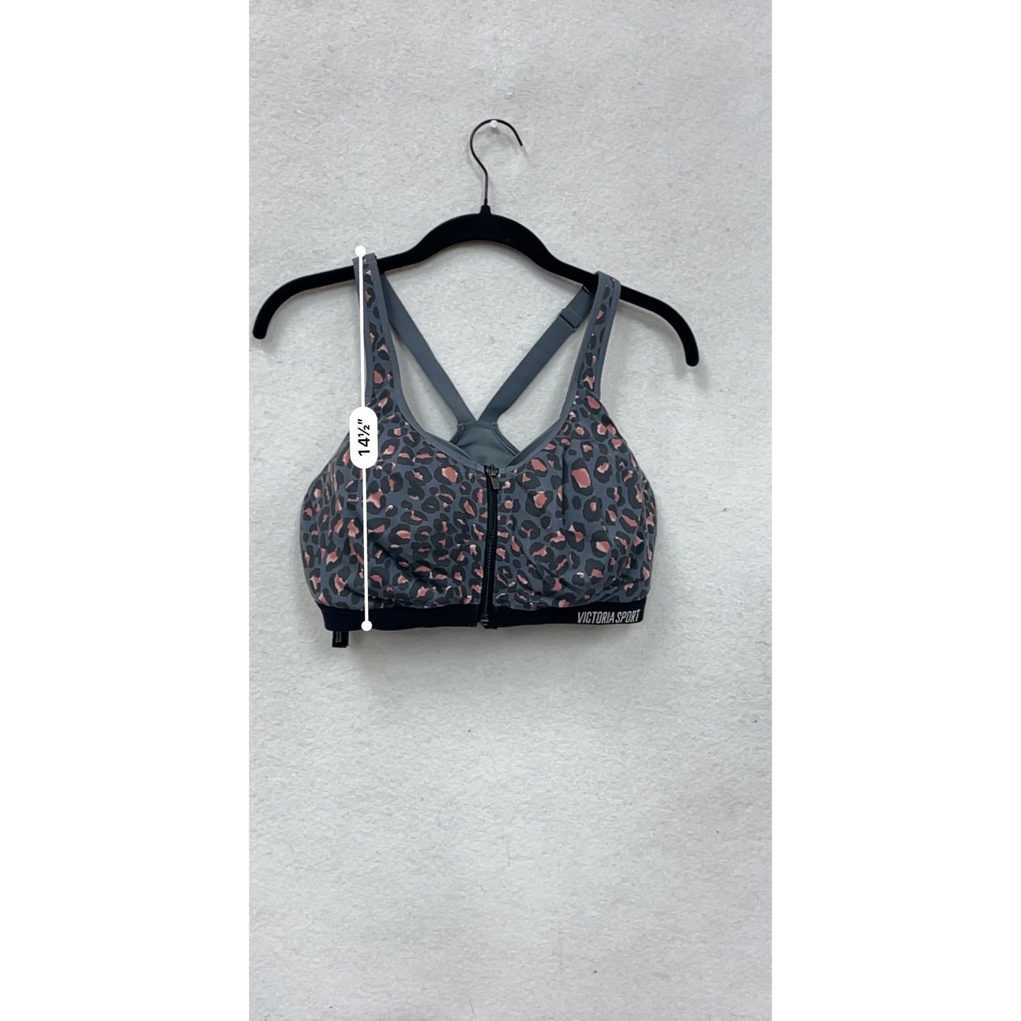 Victoria Sport 36DDD Leopard Print Front-Close Sports Bra #8742