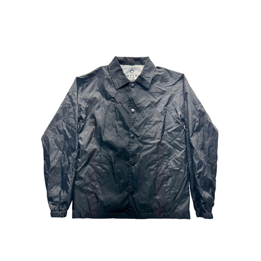 Empyre Medium Black Nylon Windbreaker Jacket Lightweight Snap Closure #9345