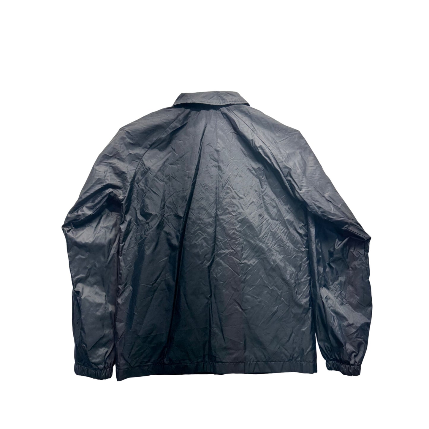 Empyre Medium Black Nylon Windbreaker Jacket Lightweight Snap Closure #9345