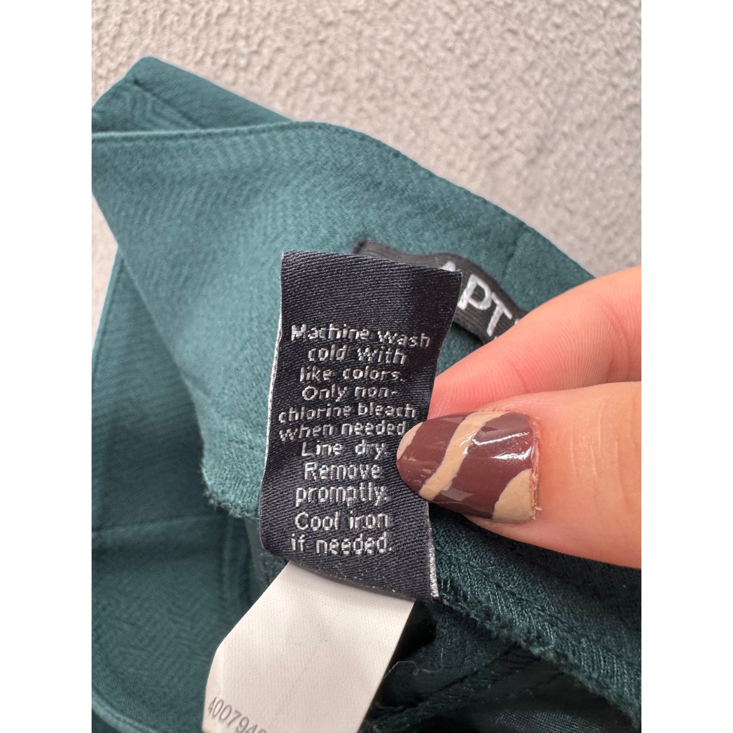 Apt. 9 Teal Slim Fit Pants Rayon Blend Size 4 #212B