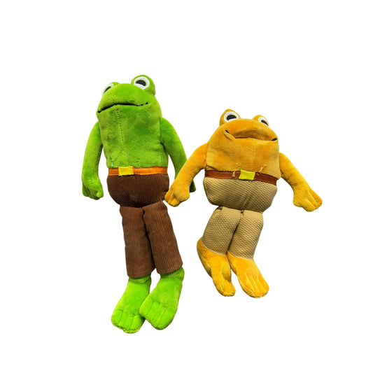 Frog & Toad Plush Dolls With Corduroy Pants #406B