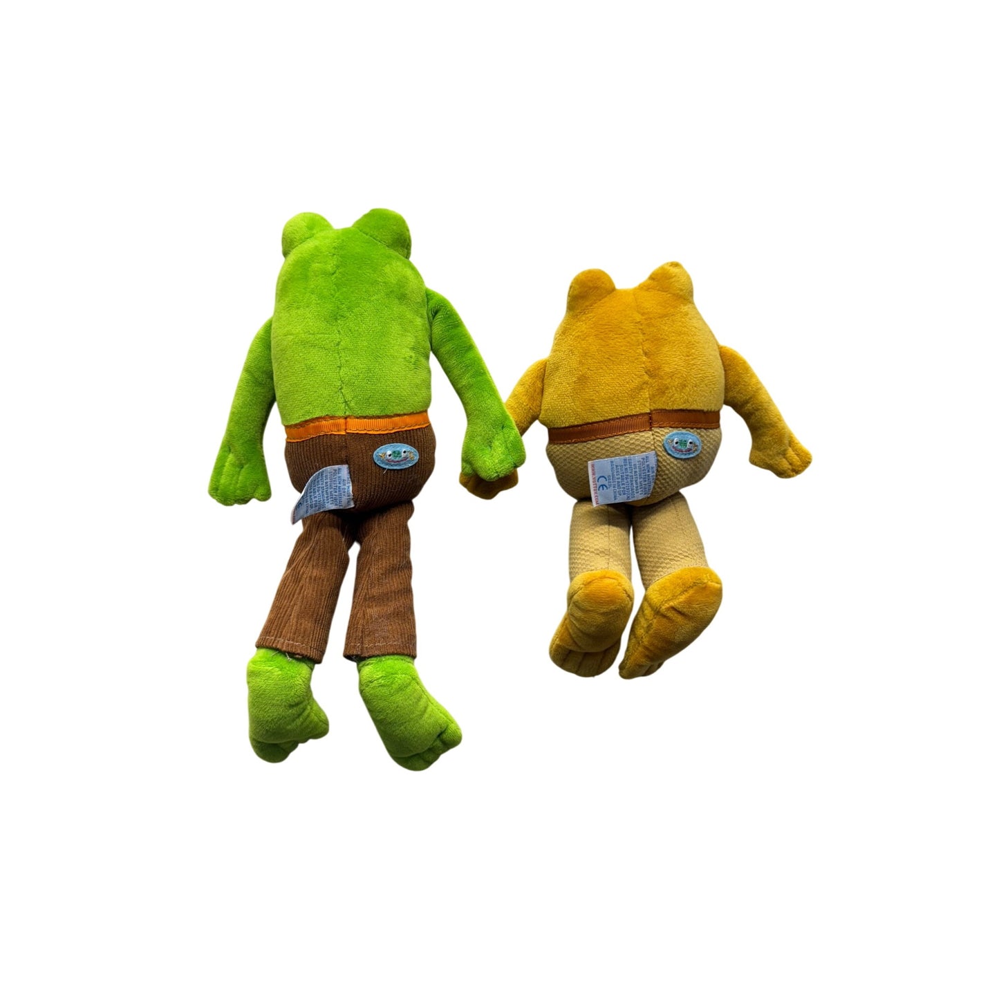 Frog & Toad Plush Dolls With Corduroy Pants #406B