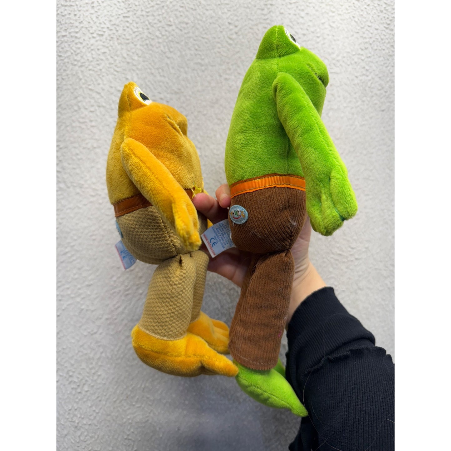 Frog & Toad Plush Dolls With Corduroy Pants #406B