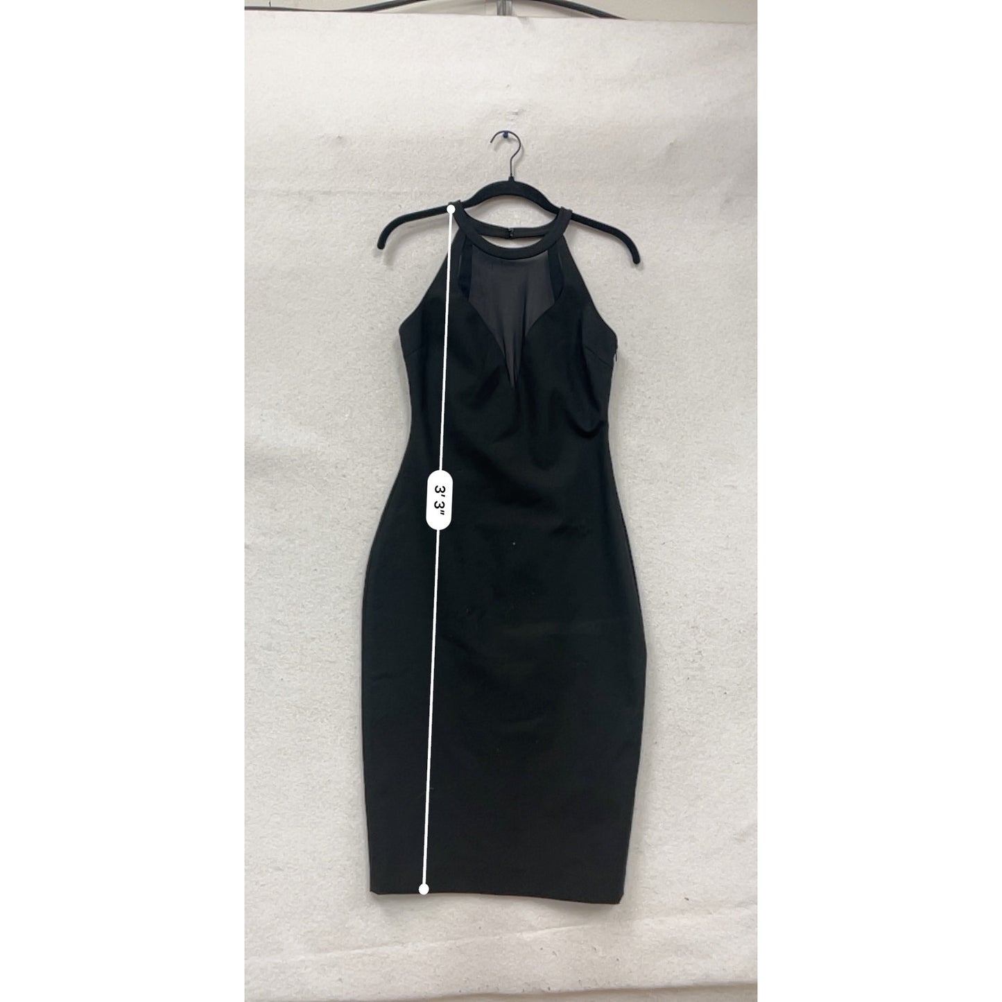 Elizabeth & James Black Halter Midi Dress Size 4 #773A