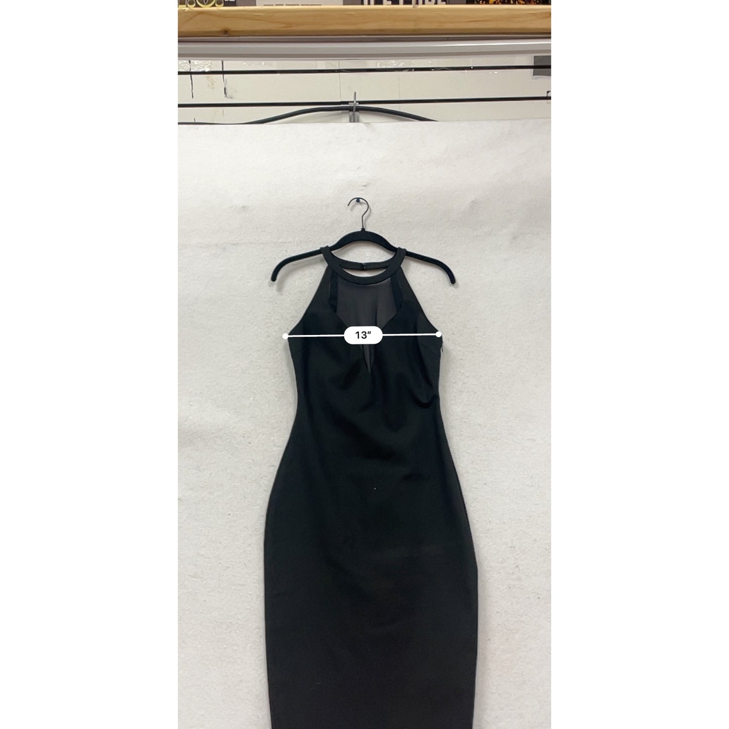Elizabeth & James Black Halter Midi Dress Size 4 #773A