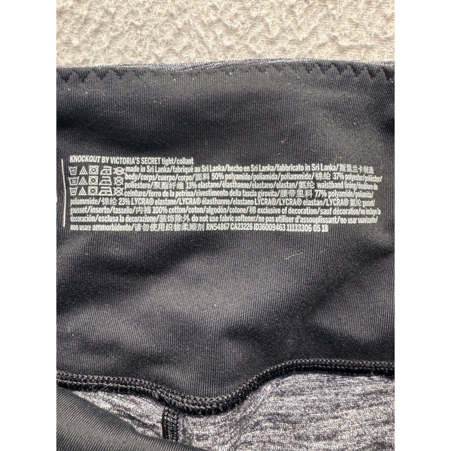 Victoria Sport Knockout Victorias Secret Leggings W/Pockets Size M #9162