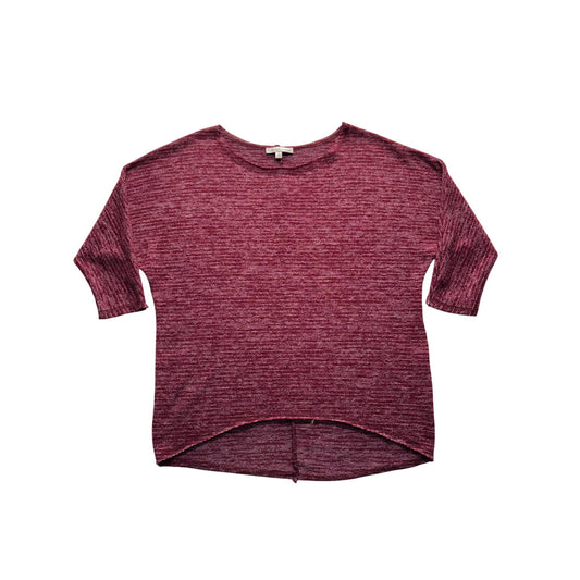 Moa Moa Maroon High-Low Knit Top XS Soft Stretchy Fabric 244B