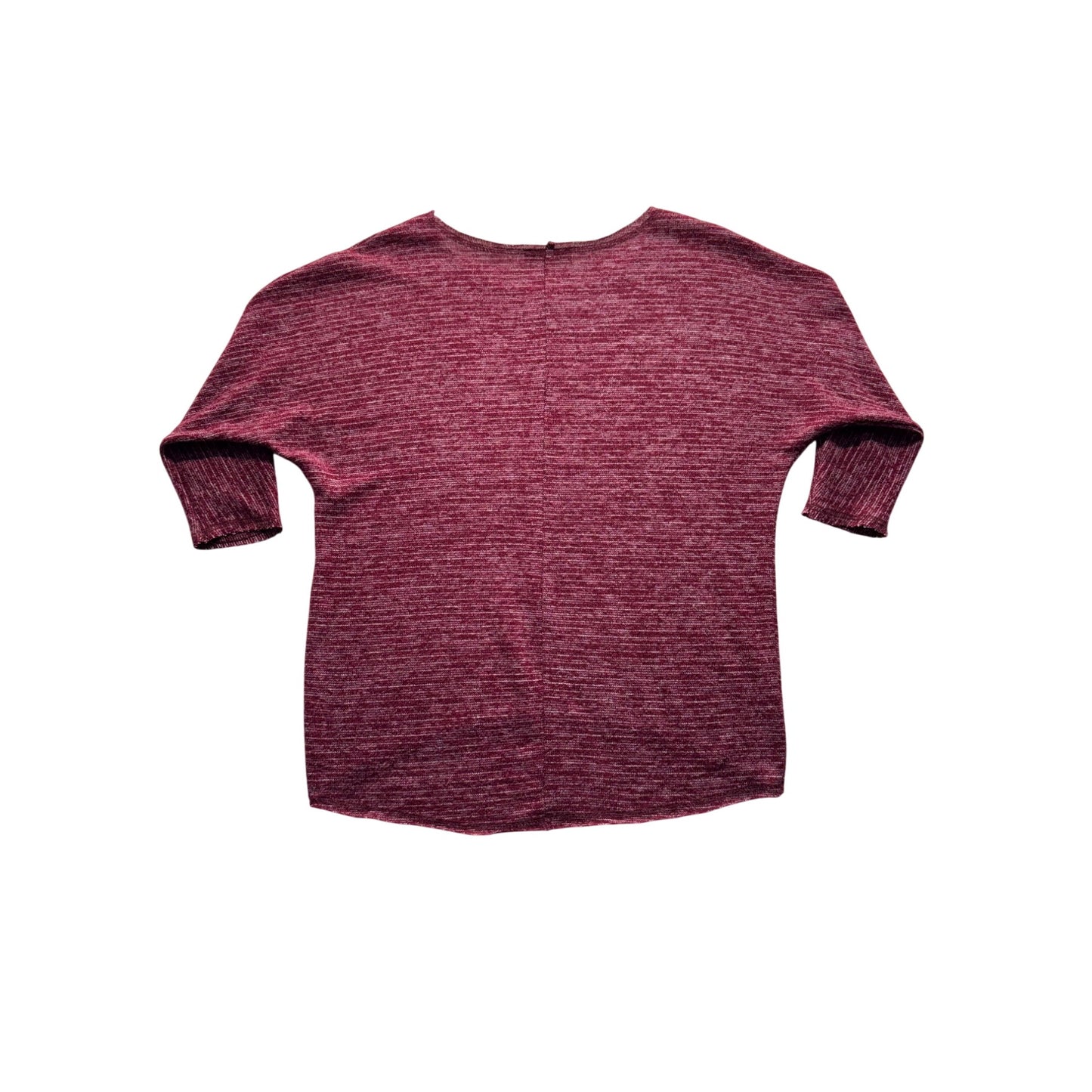 Moa Moa Maroon High-Low Knit Top XS Soft Stretchy Fabric 244B
