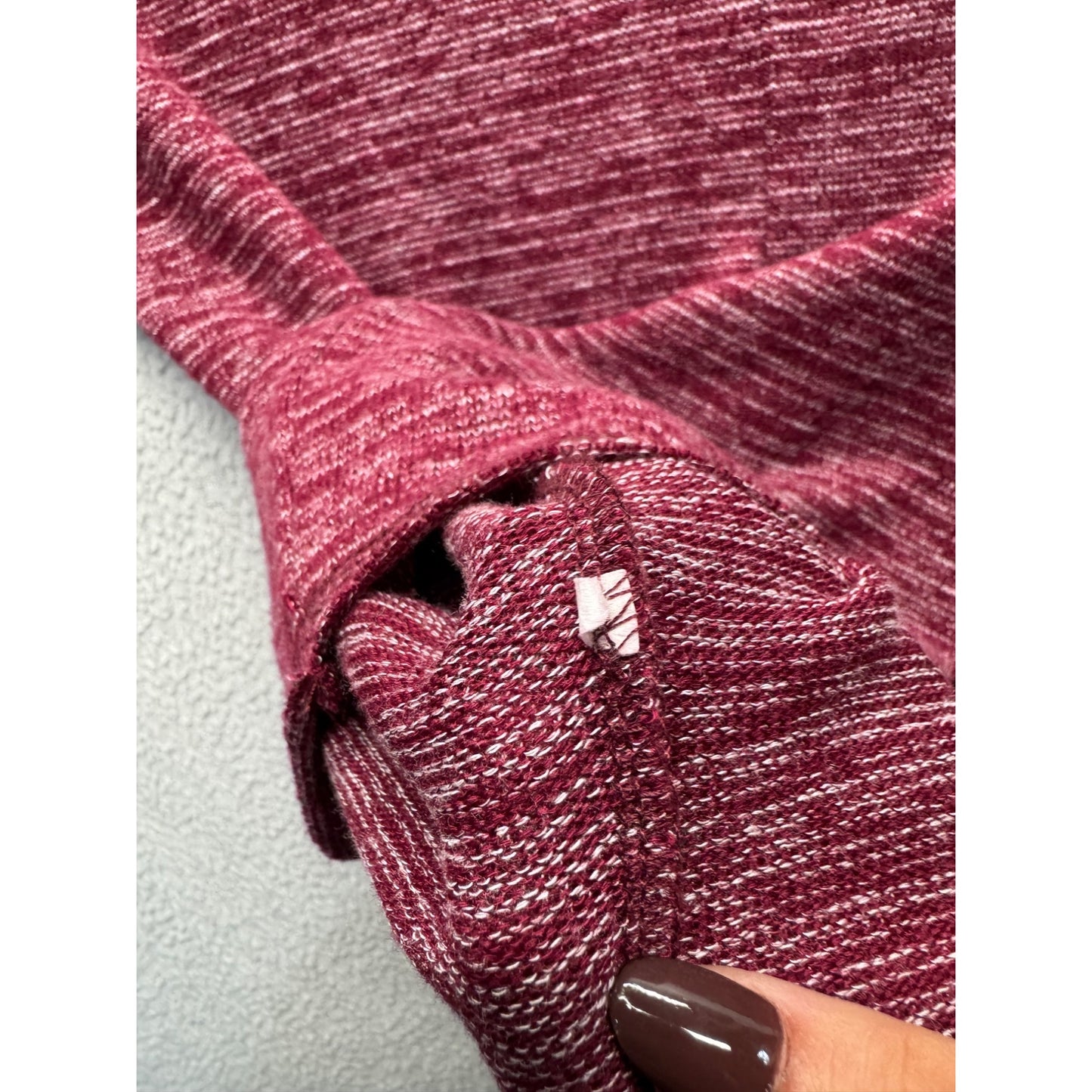 Moa Moa Maroon High-Low Knit Top XS Soft Stretchy Fabric 244B