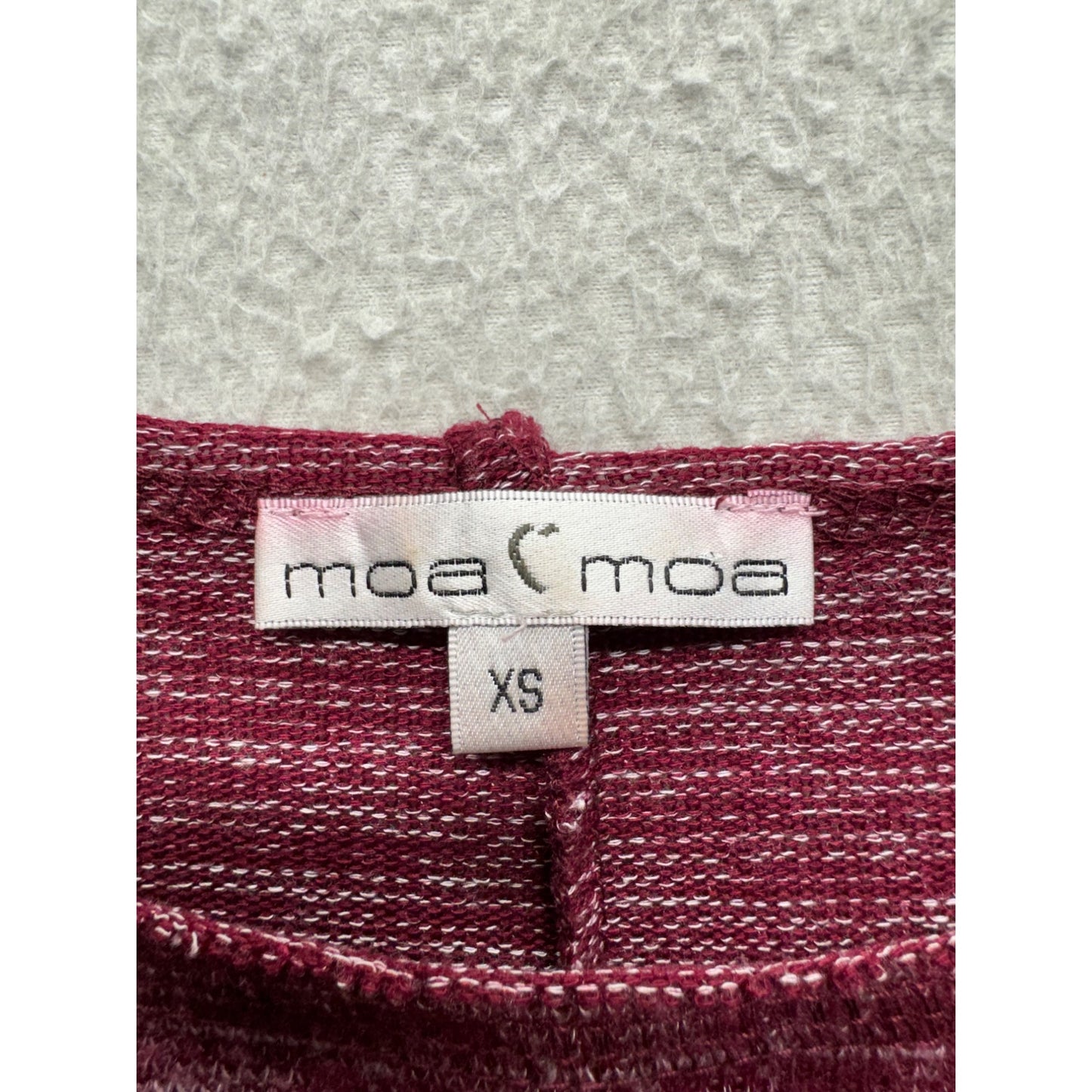 Moa Moa Maroon High-Low Knit Top XS Soft Stretchy Fabric 244B