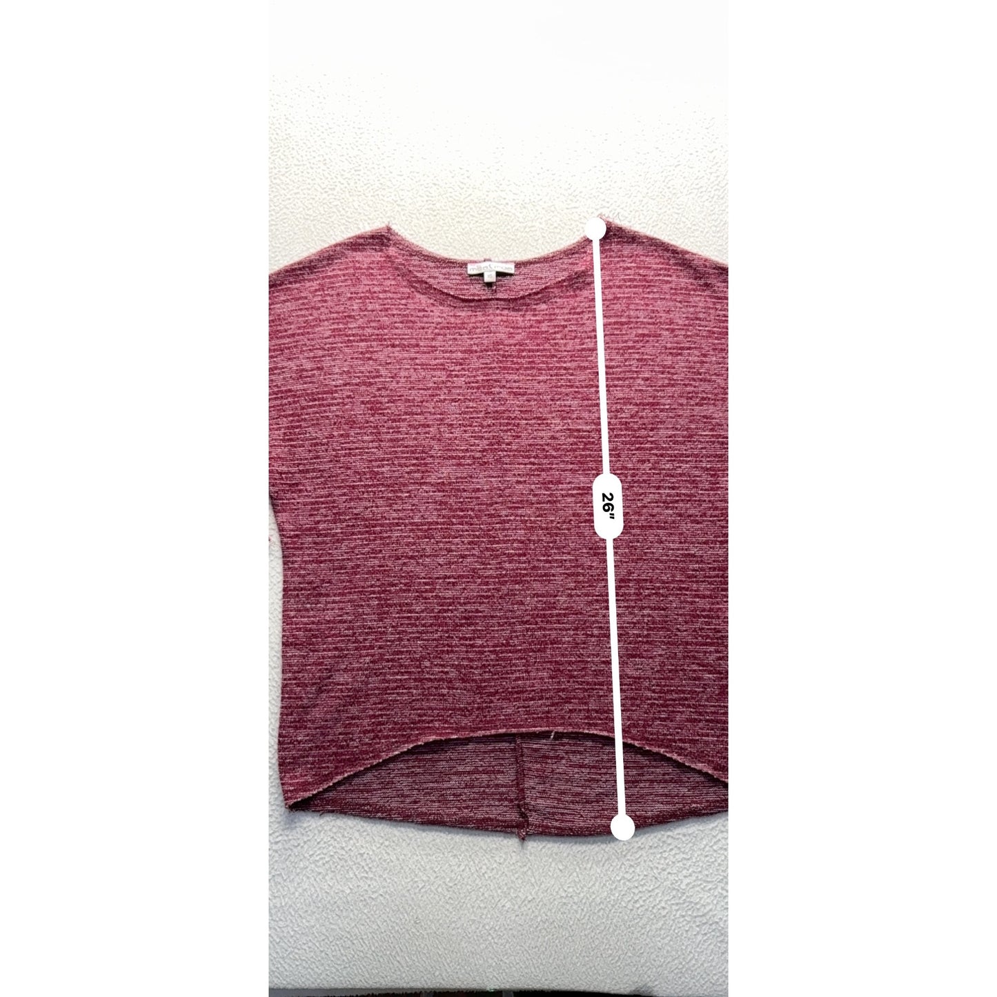 Moa Moa Maroon High-Low Knit Top XS Soft Stretchy Fabric 244B