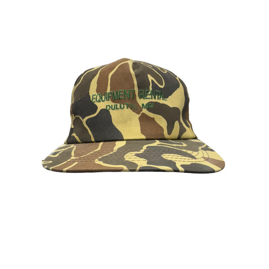 Vintage Camo Snapback Hat Equipment Rental Duluth MN YoungAn Hat Adjustable #9692