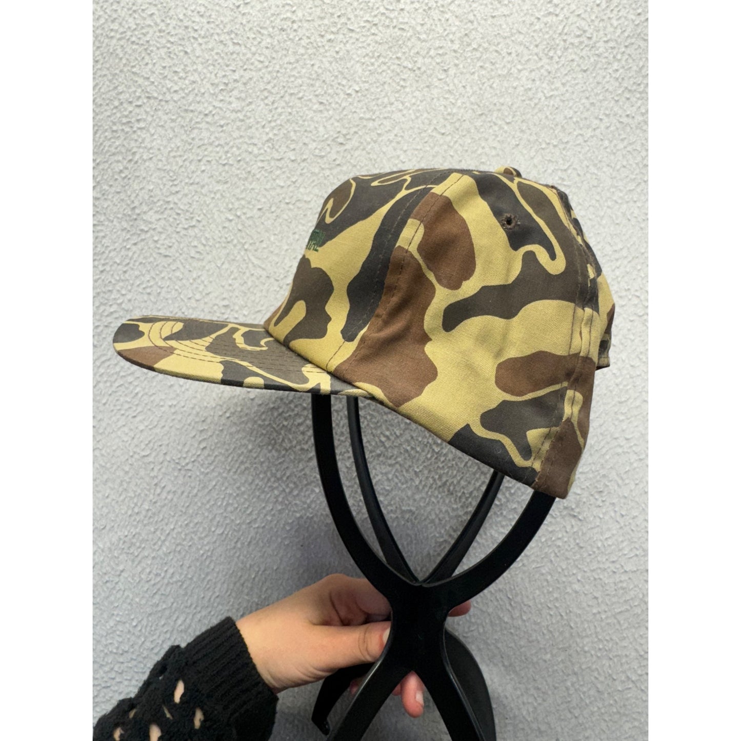 Vintage Camo Snapback Hat Equipment Rental Duluth MN YoungAn Hat Adjustable #9692