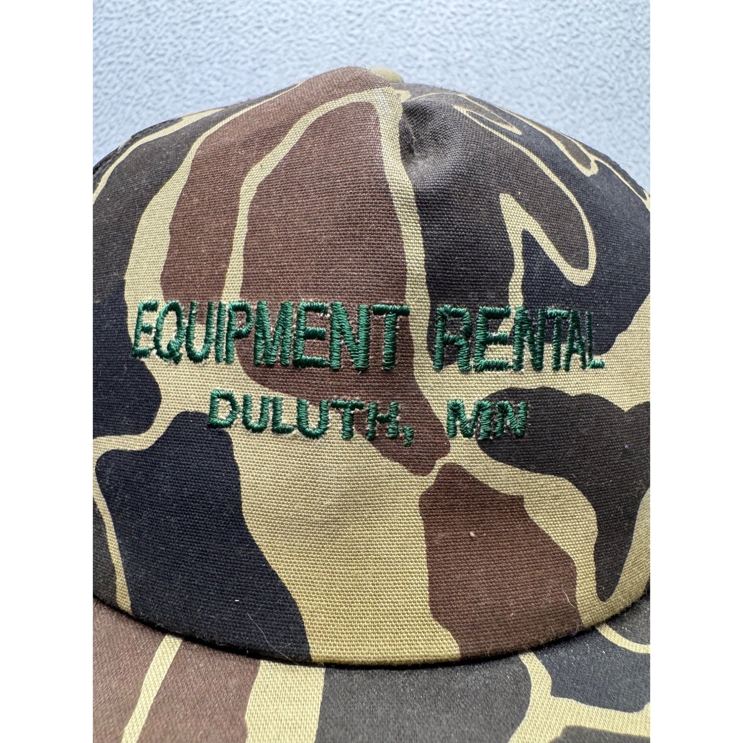 Vintage Camo Snapback Hat Equipment Rental Duluth MN YoungAn Hat Adjustable #9692
