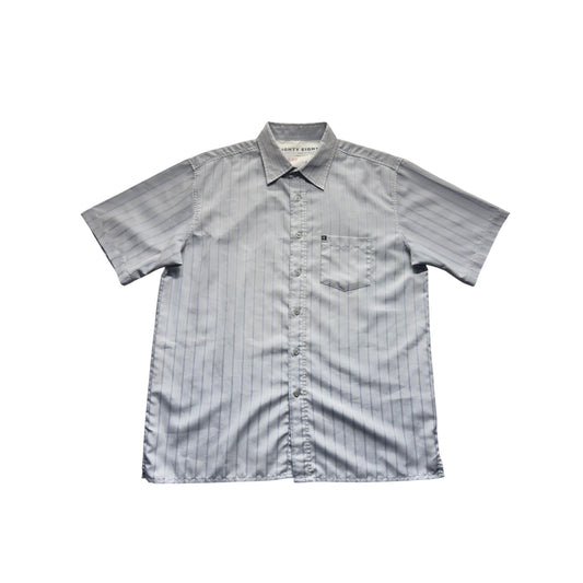 Eighty Eight Mens Short-Sleeve Striped Button-Up Shirt With Pocket #9536