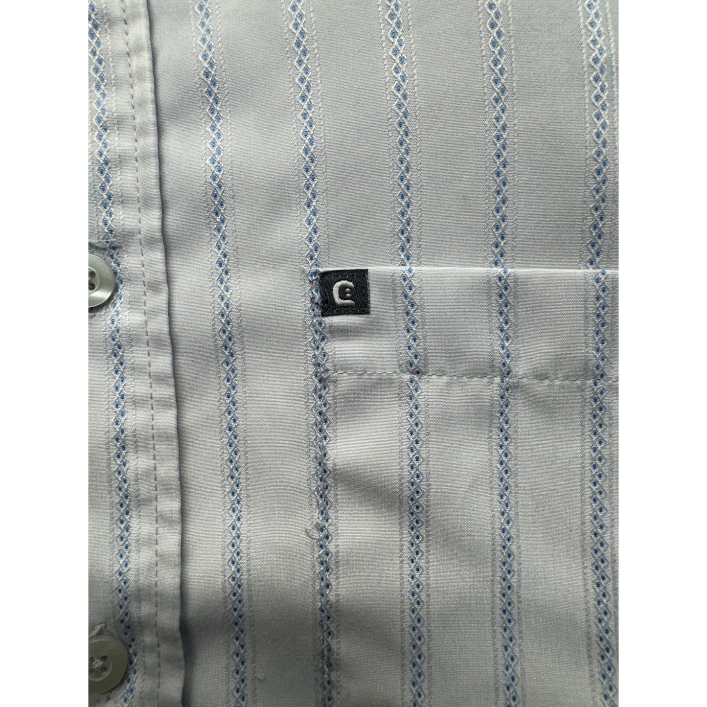 Eighty Eight Mens Short-Sleeve Striped Button-Up Shirt With Pocket #9536