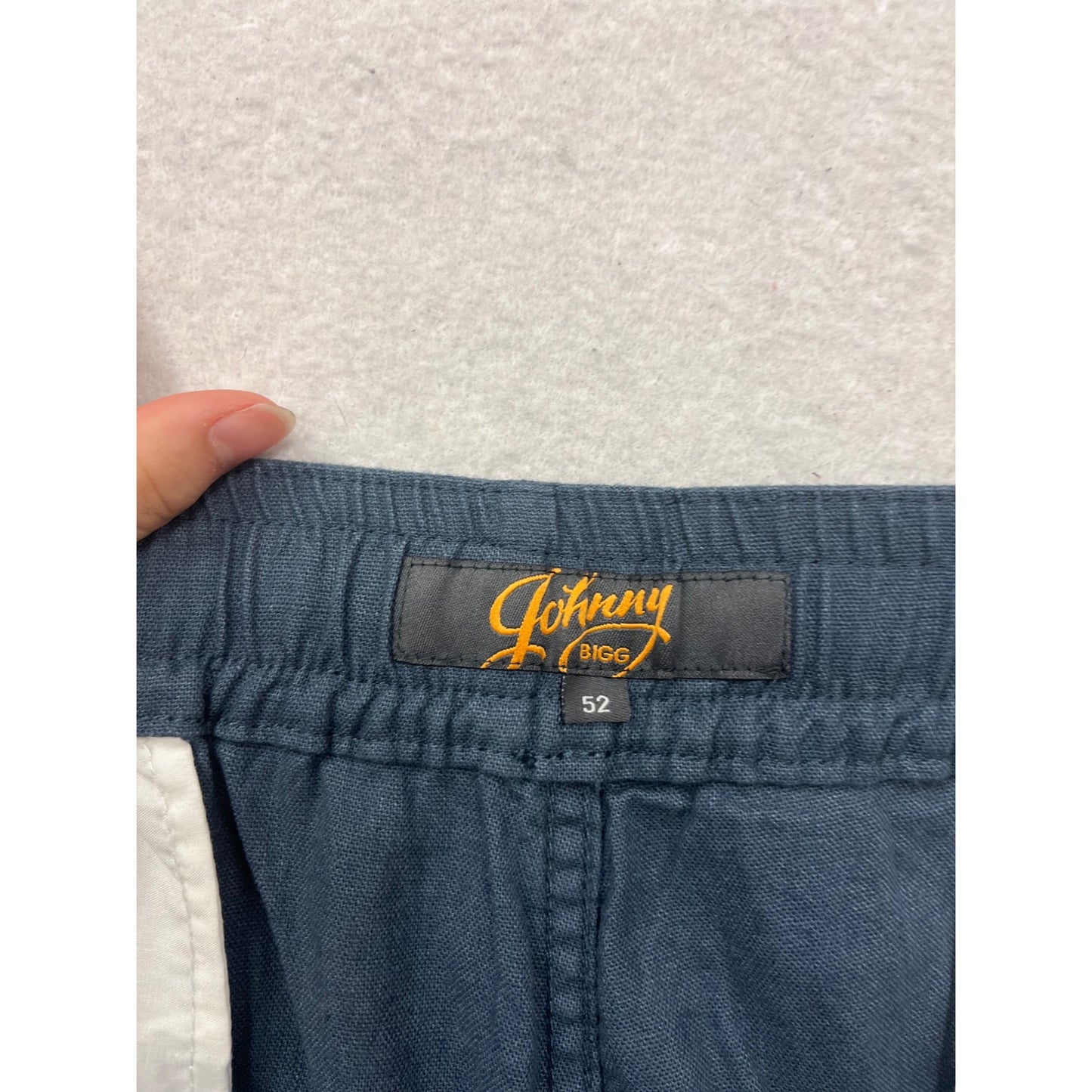 Johnny Bigg Bondi Linen Blend Shorts Size 52 Denim Blue #833A