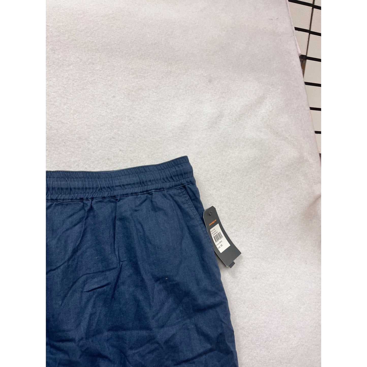 Johnny Bigg Bondi Linen Blend Shorts Size 52 Denim Blue #833A