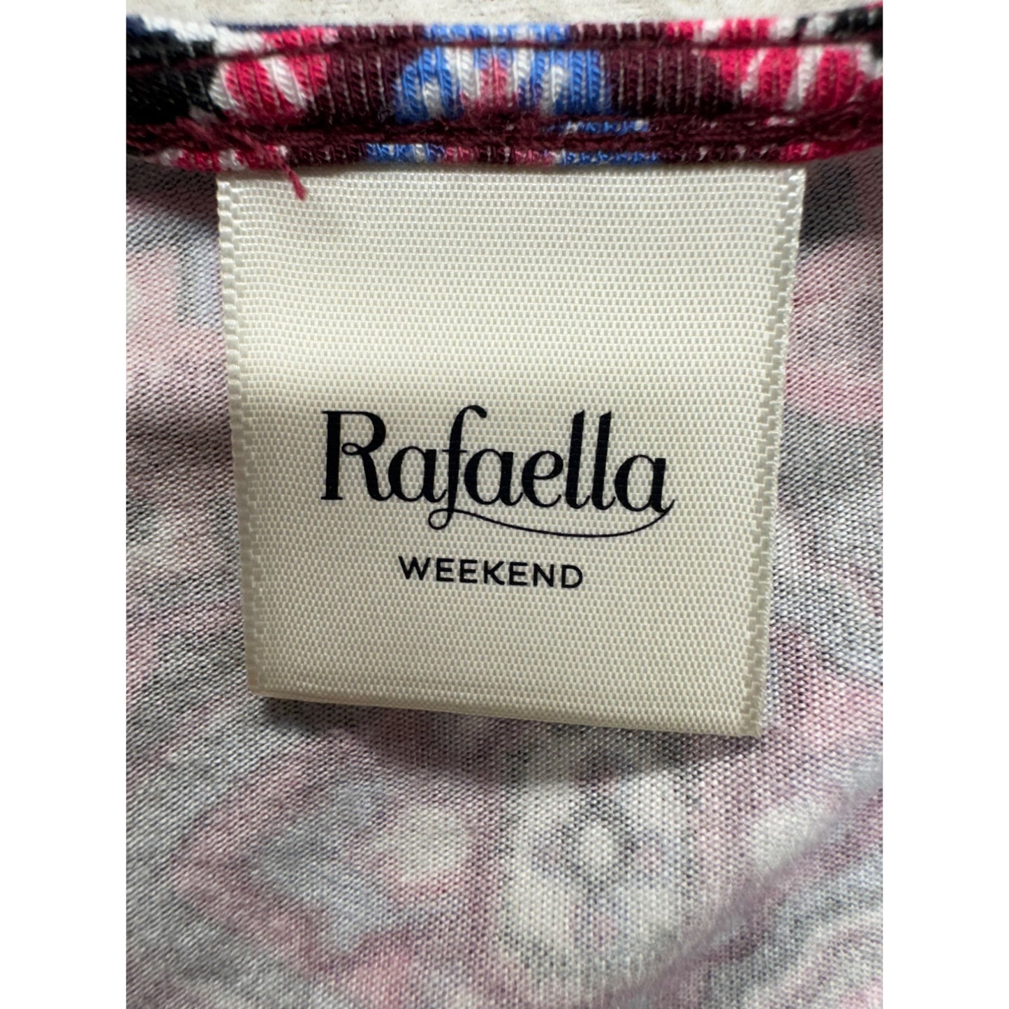 Rafaella Weekend Boho-Style Printed Tunic Top S Long Sleeve 240B