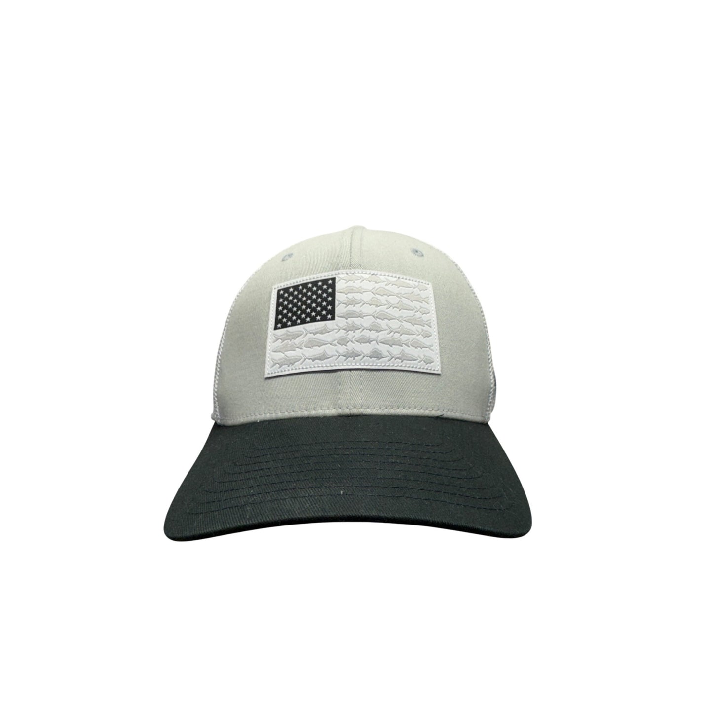 Columbia PFG Mesh Snapback Hat With American Flag & Fish Design #38B