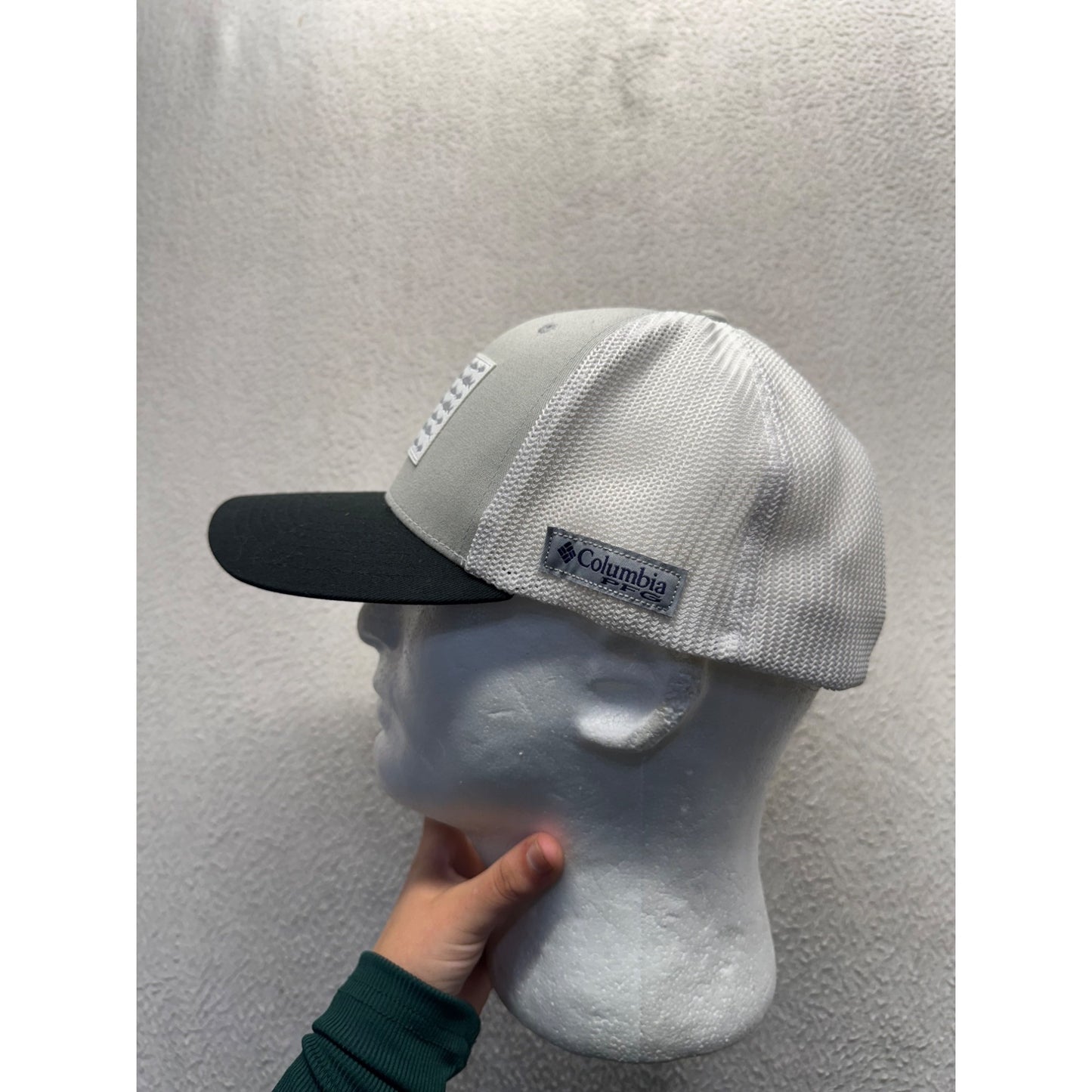 Columbia PFG Mesh Snapback Hat With American Flag & Fish Design #38B