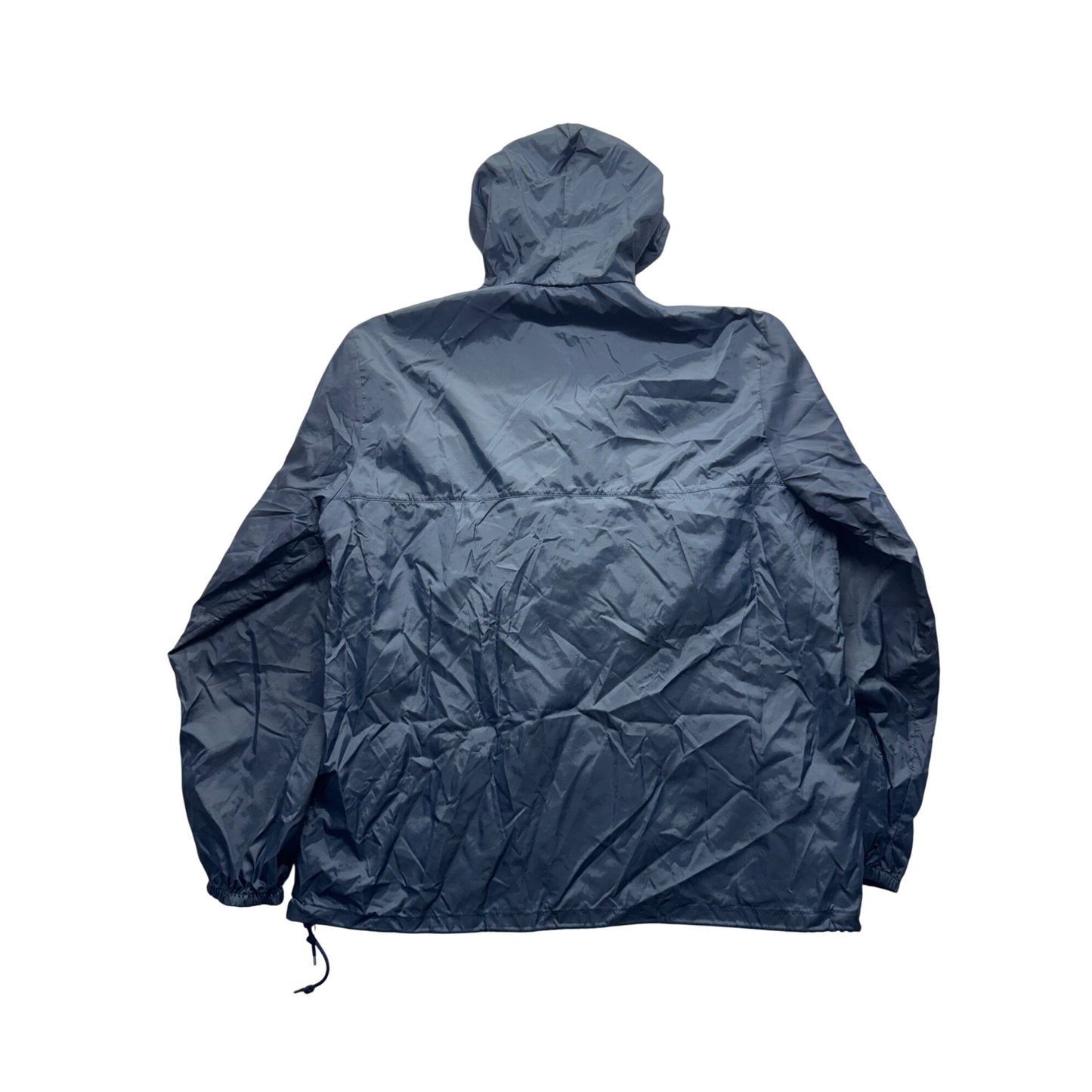 Vintage Champion Navy Blue Nylon Pullover Windbreaker Jacket Hooded Large #9361