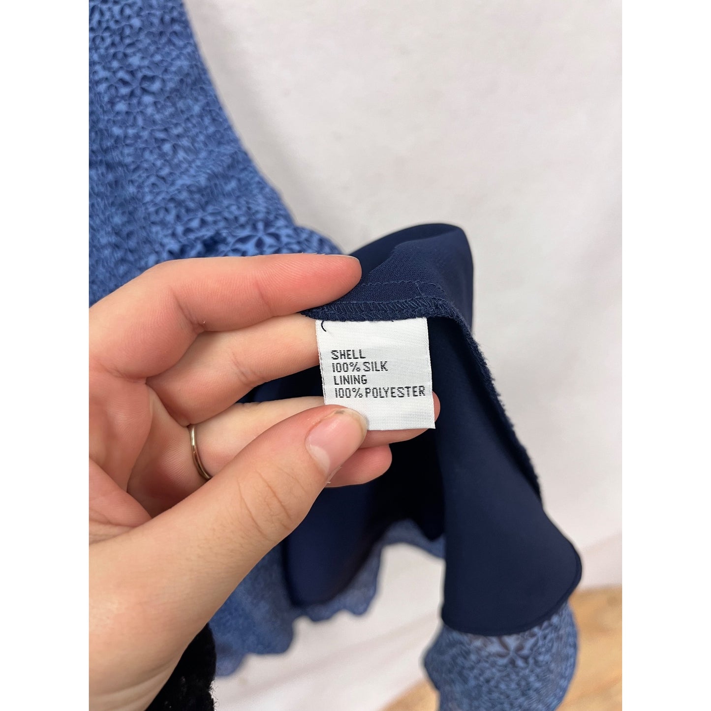 Talbots Blue Sleeveless Pleated Midi Dress Size 10 Pure Silk #966A