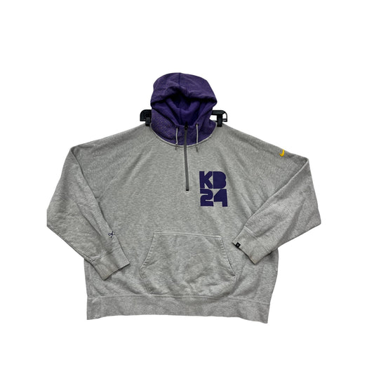 Nike Kobe Bryant KB24 2-Tone Hoodie 3XL Gray & Purple Pullover #377A