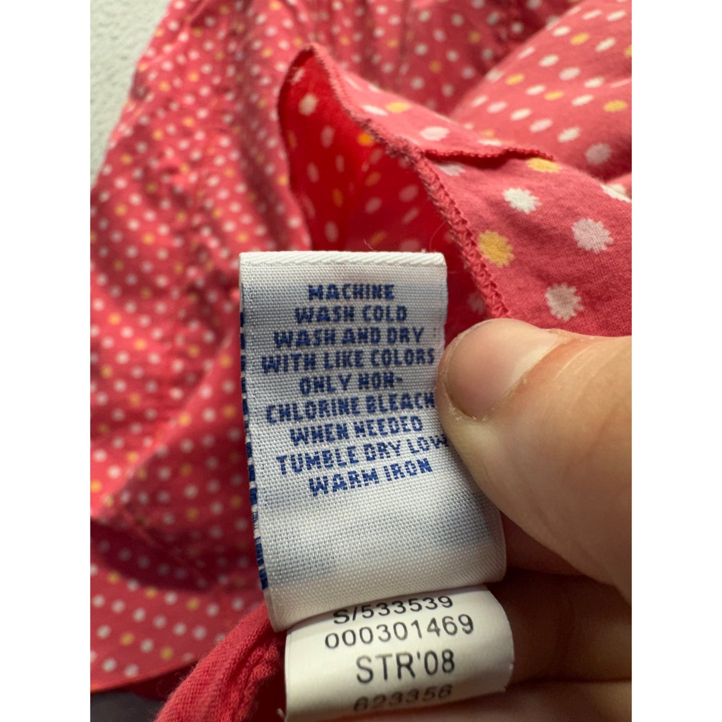 Old Navy Girls Pink Polka Dot Dress With Pockets Size 5T 100% Cotton #325B