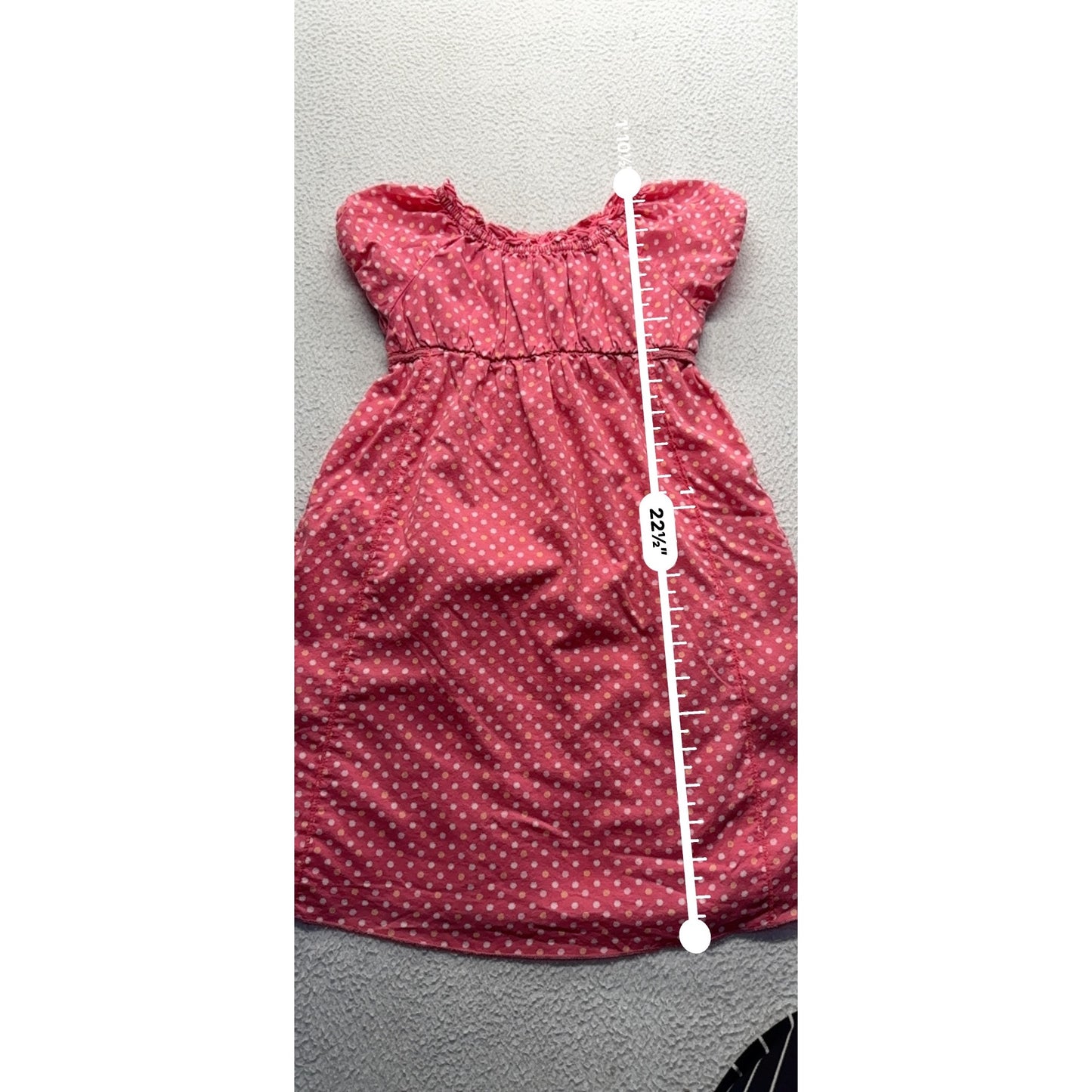 Old Navy Girls Pink Polka Dot Dress With Pockets Size 5T 100% Cotton #325B