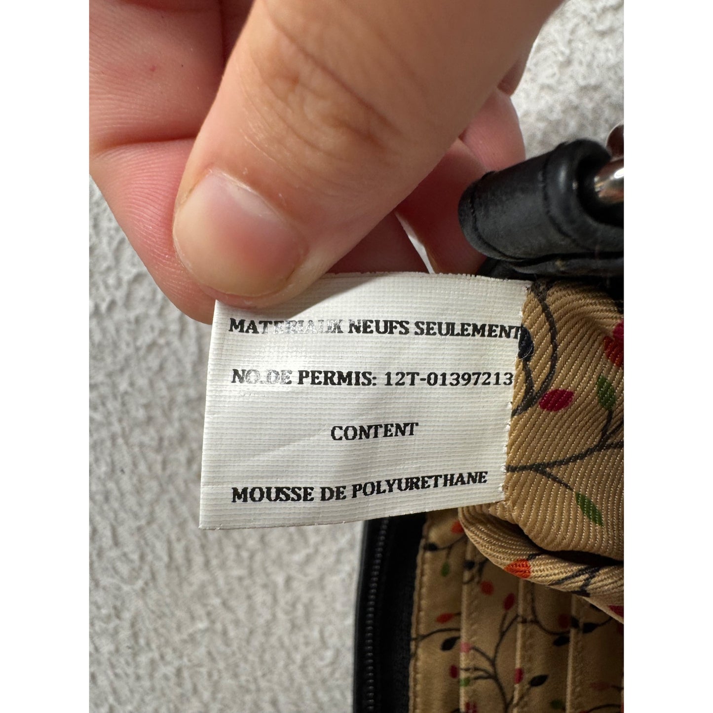 Mancini Black Leather Wristlet Clutch Purse With Floral Lining #9B