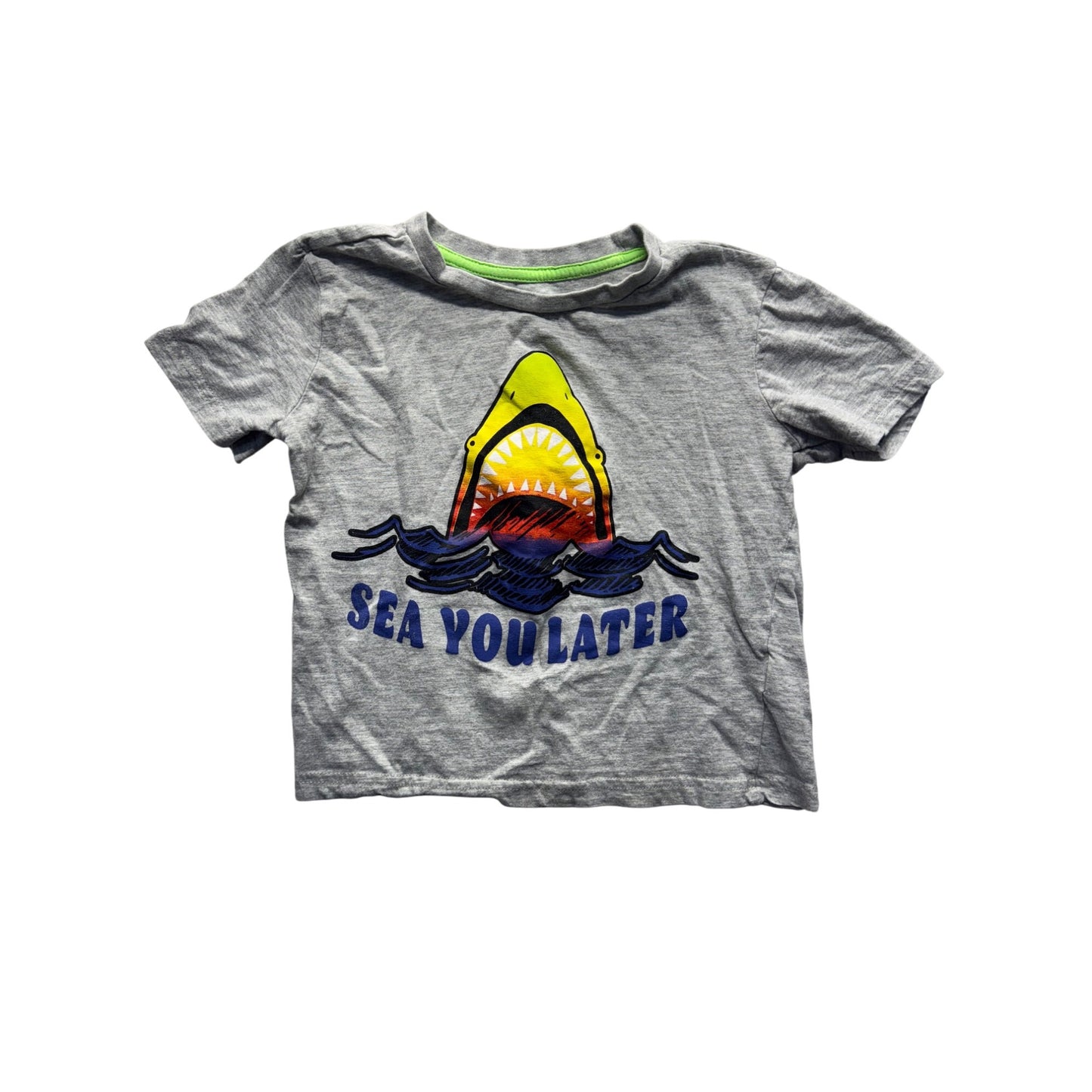 Sea You Later Shark Graphic Gray T-Shirt By ADTN Made In Bangladesh Cotton #9362