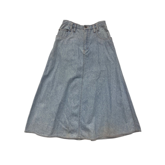 Columbia Womens Blue Denim A-Line Mid-Calf Skirt Size M #8341