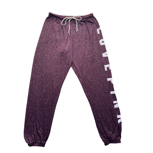 Love Pink Heathered Jogger Sweatpants Elastic Waistband Size M #9659