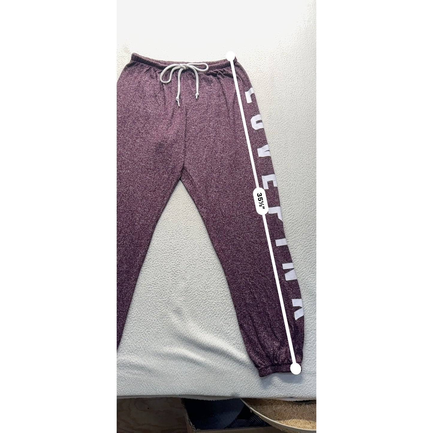 Love Pink Heathered Jogger Sweatpants Elastic Waistband Size M #9659
