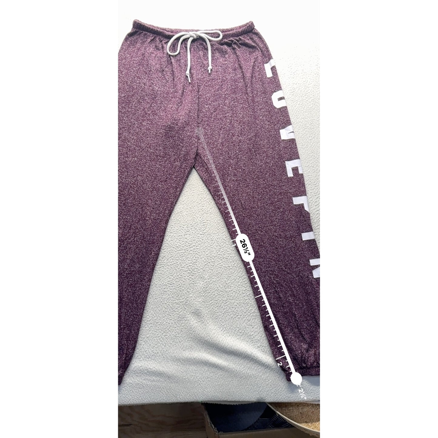 Love Pink Heathered Jogger Sweatpants Elastic Waistband Size M #9659