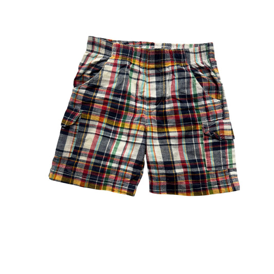 Plaid Cargo Shorts 9M Planet Cotton 100% Made In India #9190