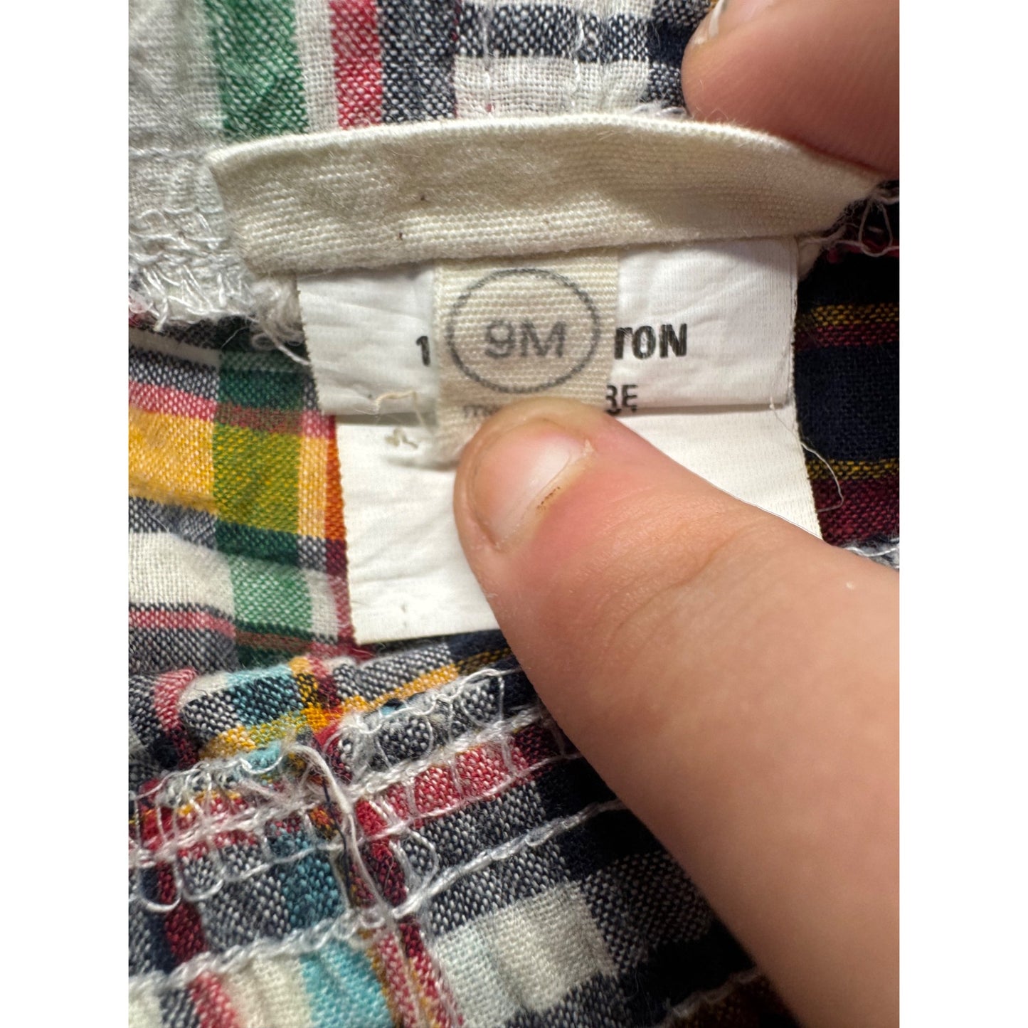 Plaid Cargo Shorts 9M Planet Cotton 100% Made In India #9190