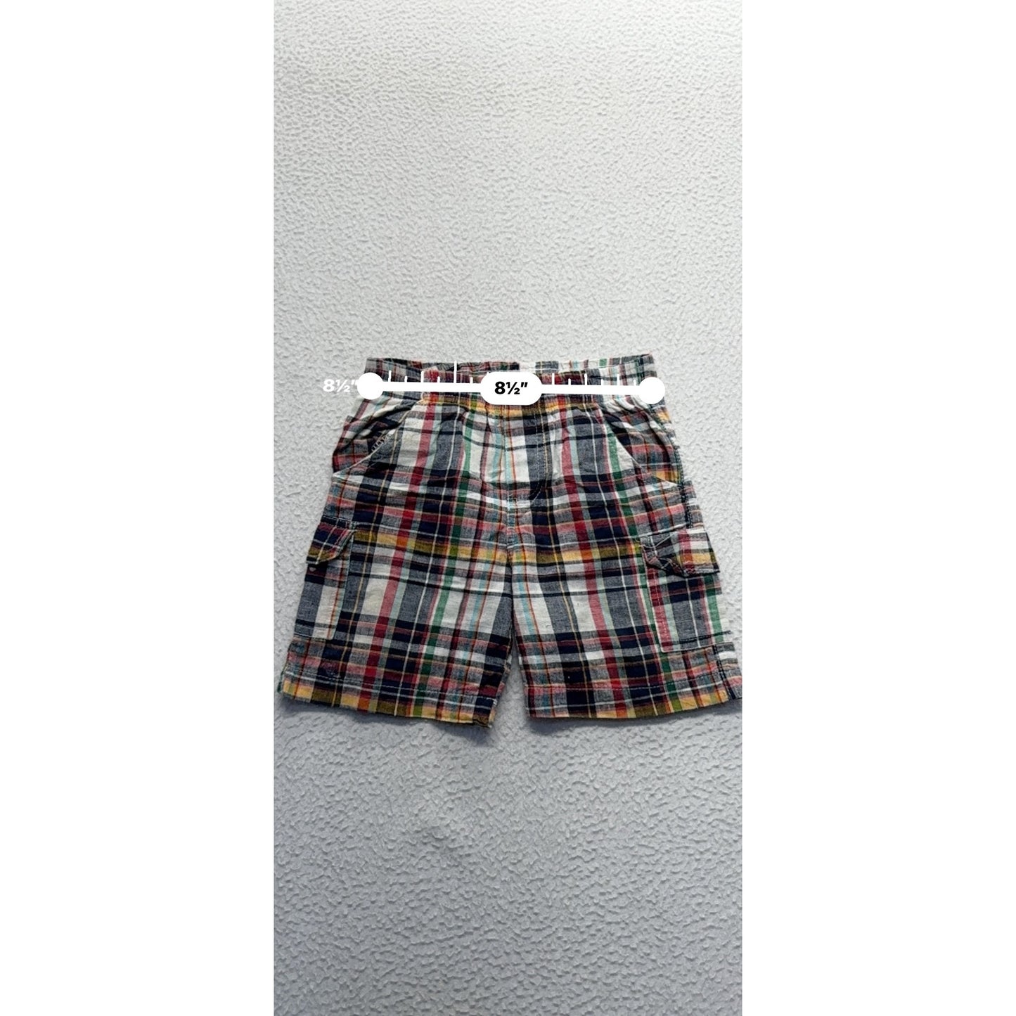 Plaid Cargo Shorts 9M Planet Cotton 100% Made In India #9190