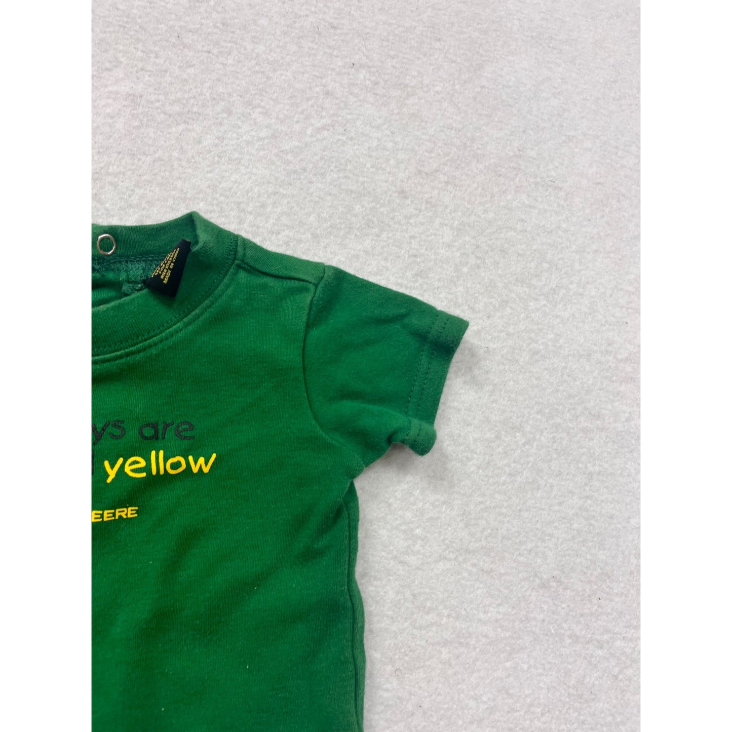 John Deere Baby Bodysuit 0/3M All My Toys Are Green & Yellow #8623