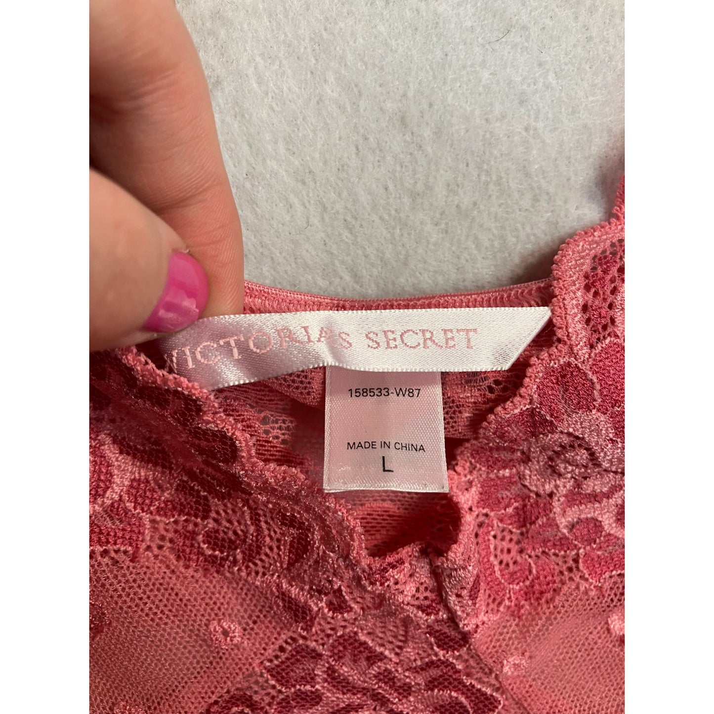 Lacy Pink Victoria Secret Lingerie #2338