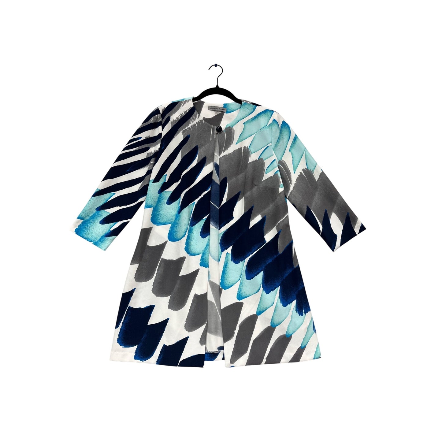 Danny & Nicole Printed Open Front Jacket Size 12 #965A
