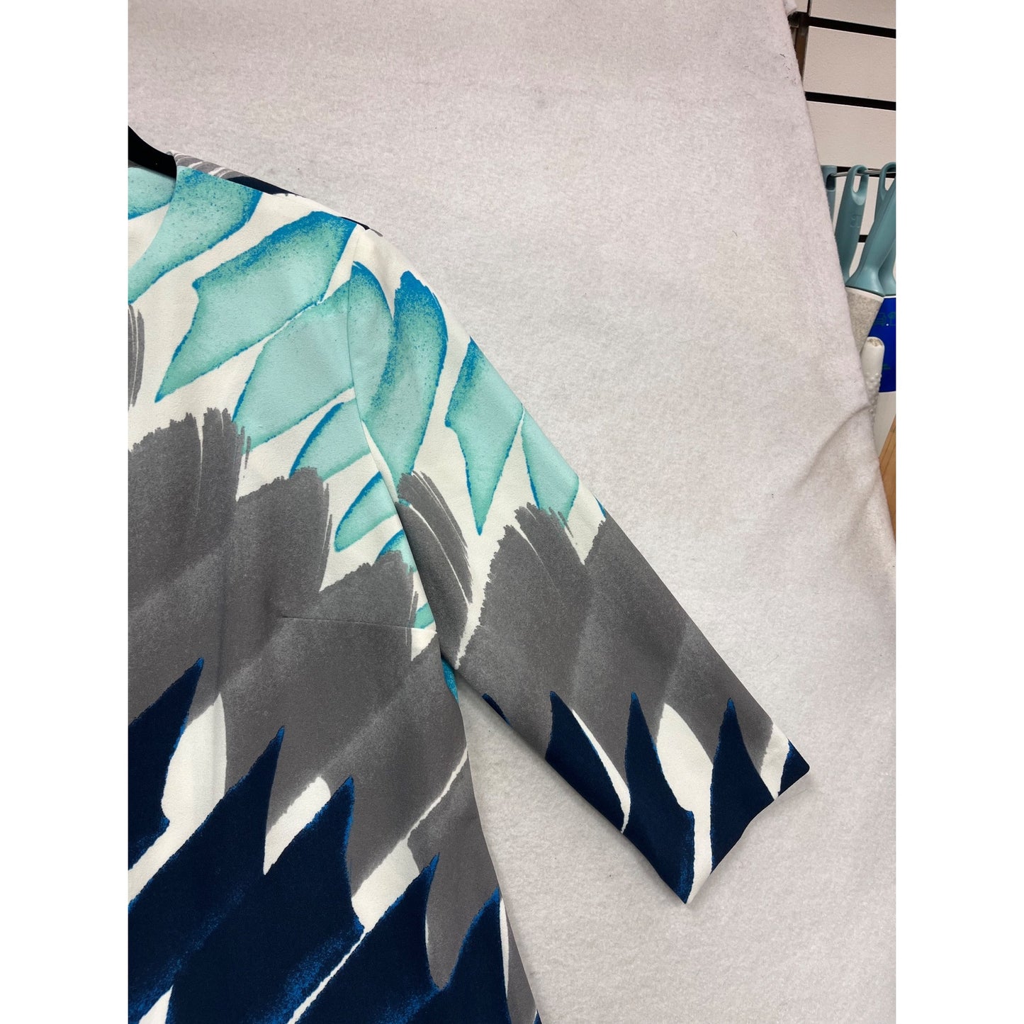 Danny & Nicole Printed Open Front Jacket Size 12 #965A